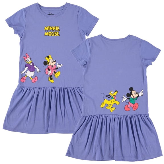 Minnie Mouse Girls Jersey Wrap Around Dress, Sizes 4-12