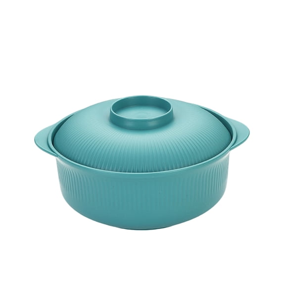 Unbreakable Cereal Bowls,Eco Wheat Straw Soup Bowls with Lid & Double Handles | Microwave & Dishwasher Safe | Dining Table Food Container for Kitchen & Camping,Mint Green