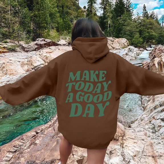 SIYUDAN Hoodies for Women Long Sleeve Women Hoodies Pullover Baggy Hoodies Khaki Sweatshirts for Women Fall Tops Clothes for Women