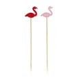 thumbnail image 3 of Pixy Red and Pink Bamboo Flamingo Pick - 4 3/4" - 1000 count box, 3 of 9