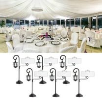 WUXIAB Road Lamp Shape Seat Clip Table Card Photo Holders,Creative Black Ceiling Lamp Place Holders,Wedding Party Tables Memo Clip Card Holders,Table Card Holder,For Cards Photos And Memorable Moments