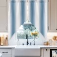 thumbnail image 4 of Blue White Ombre Swag Valances for Windows 2 Pack Gradient Color Swag Kitchen Curtains 45 Inches Long Rod Pocket Short Window Treatment for Kitchen Bathroom 36"x45", 4 of 8