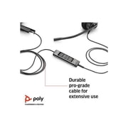Poly?-?EncorePro?515?USB-A and USB-C?USB?Headset?(Plantronics)?-?Cloud System Updates?-?Acoustic Hearing Protection?- Works with?Avaya,?Genesys, and Cisco Call?Center?Platforms - Single Ear/Mono