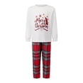 thumbnail image 2 of Christmas Family Matching Pajamas Set Print Long Sleeve Tops, Plaid Pants, 2 of 9