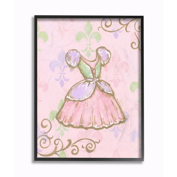 Stupell  Princess Dress with Fleur de Lis Wall Art 16x20