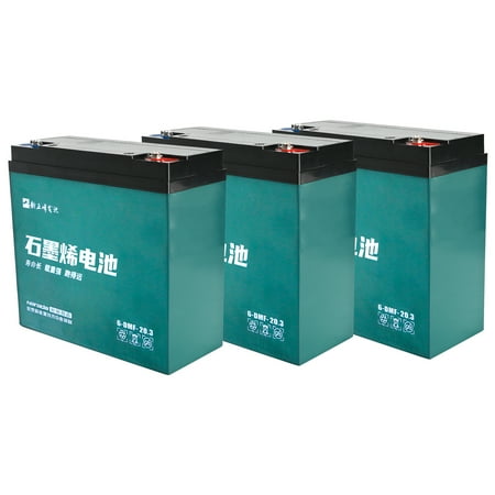 3 Pack 12V 20Ah Battery 6-DMF-20 Sealed Lead Acid Battery 6-DZM-206-DZF-20 for 36V 20Ah Mobility Scooter Electric Go Kart E Bike Motorcycle Golf Carts Electric Wheelchair ATV UTV Generator