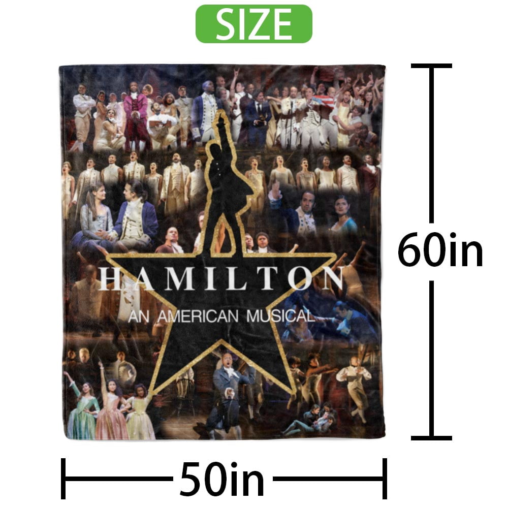 Hamilton Musical Throw Blanket Gifts for Fans Girls Boys Women Hoodie Him Bed 50x60