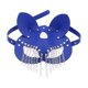 thumbnail image 3 of Máscara de gato Yinane de borla de metal de cuero PU accesorio para foto disfraz de Halloween Azul claro, 3 of 7