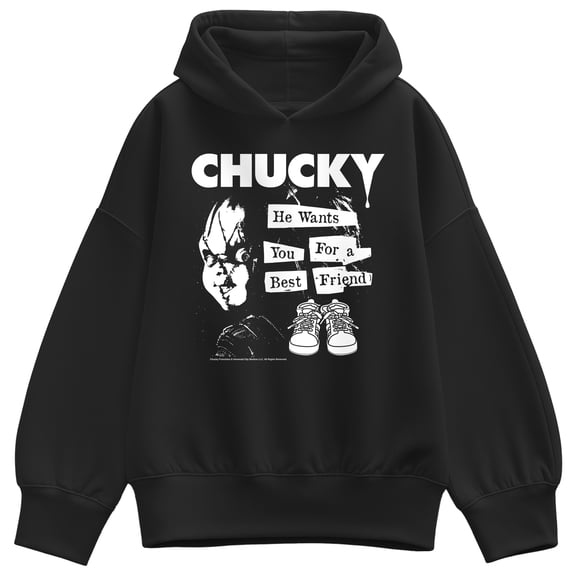 Chucky - Magazine - Women's Oversized Fleece Hoodie Sweatshirt