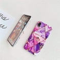 thumbnail image 3 of Compatible with iPhone XR Case,Marble Case Cute Fashion for Men Women Girls with 360 Degree Rotating Ring Kickstand Soft TPU Shockproof Cover Designed for iPhone XR 6.1" Purple, 3 of 16