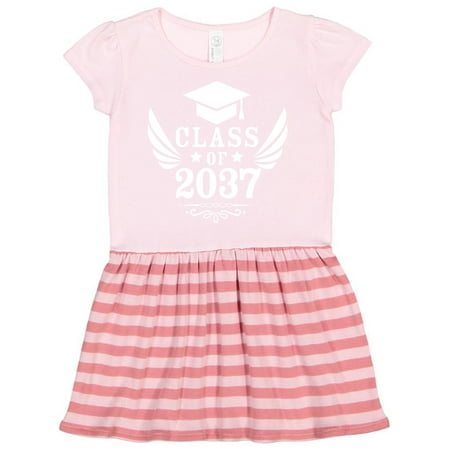 

Inktastic Class of 2037 with Graduation Cap and Wings Gift Toddler Girl Dress