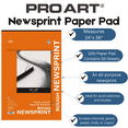 thumbnail image 2 of PRO ART Newsprint Paper Pad, 24-inch x 36-inch, 32lb, 50 sheets, Natural Color Newspaper Sketch & Drawing Paper, High Bulk Rough Finish, 2 of 7