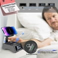 thumbnail image 3 of Reloj despertador inalámbrico con altavoz Bluetooth JTEMAN negro, 3 of 7