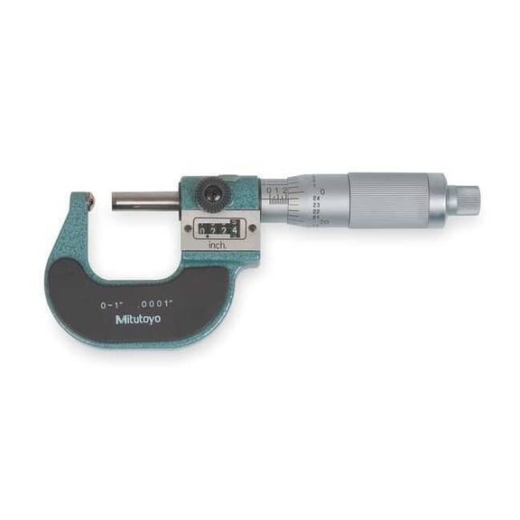 Mitutoyo Spherical Micrometer,Flat,0-1" 295-153