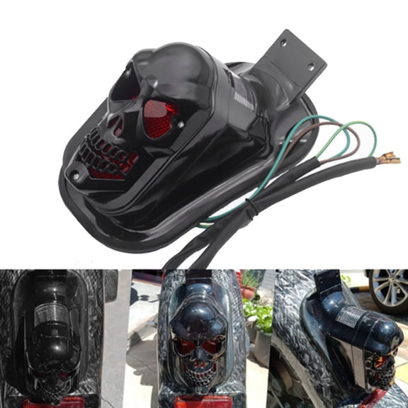 Motorcycle Skull Rear Light Turn Signal Brake Lamp License Plate Lamp Rear Tail Light Motorcycle Accessories