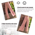 thumbnail image 3 of Pantalones de salón elásticos de pierna ancha para mujer, pantalones palazzo casuales y cómodos de cintura alta, 3 of 5