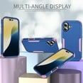 thumbnail image 3 of Compatible with Apple iPhone 16 Case for Women Men, Military Grade Shockproof Drop Protection Anti-Scratch Bumper Rugged Matte Phone Case Cover for iPhone 16, Blue+Pink, 3 of 7