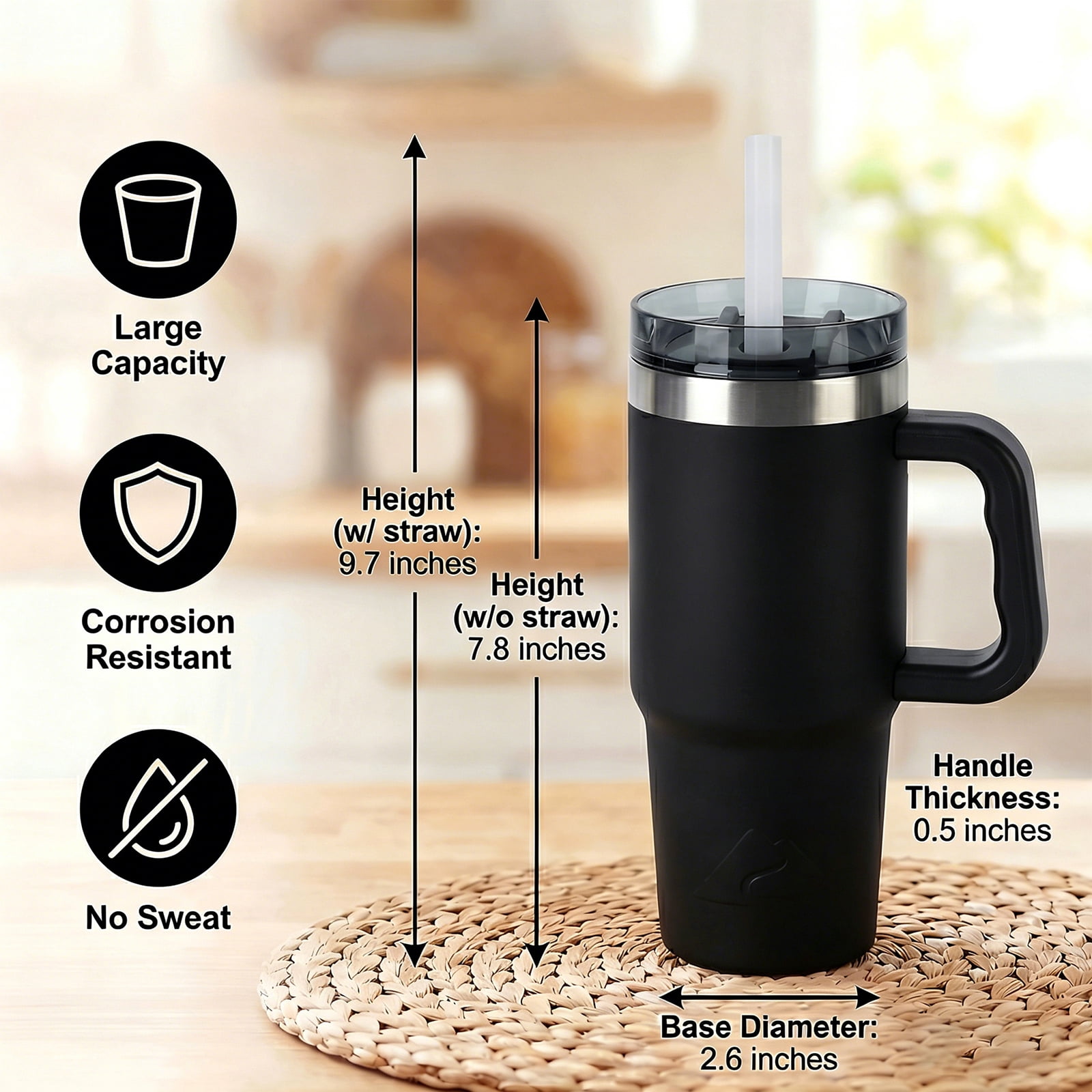 Ozark Trail 18 oz Insulated Stainless Steel Tumbler with Handle