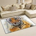 BESTKITTY Oil Painting Vintage Animal Tiger Cute Large Doormats Area