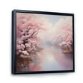 thumbnail image 2 of Designart "Pink Cherry Blossom love expression IV" Cherry Blossom Floater Framed Canvas Wall Art, 2 of 7