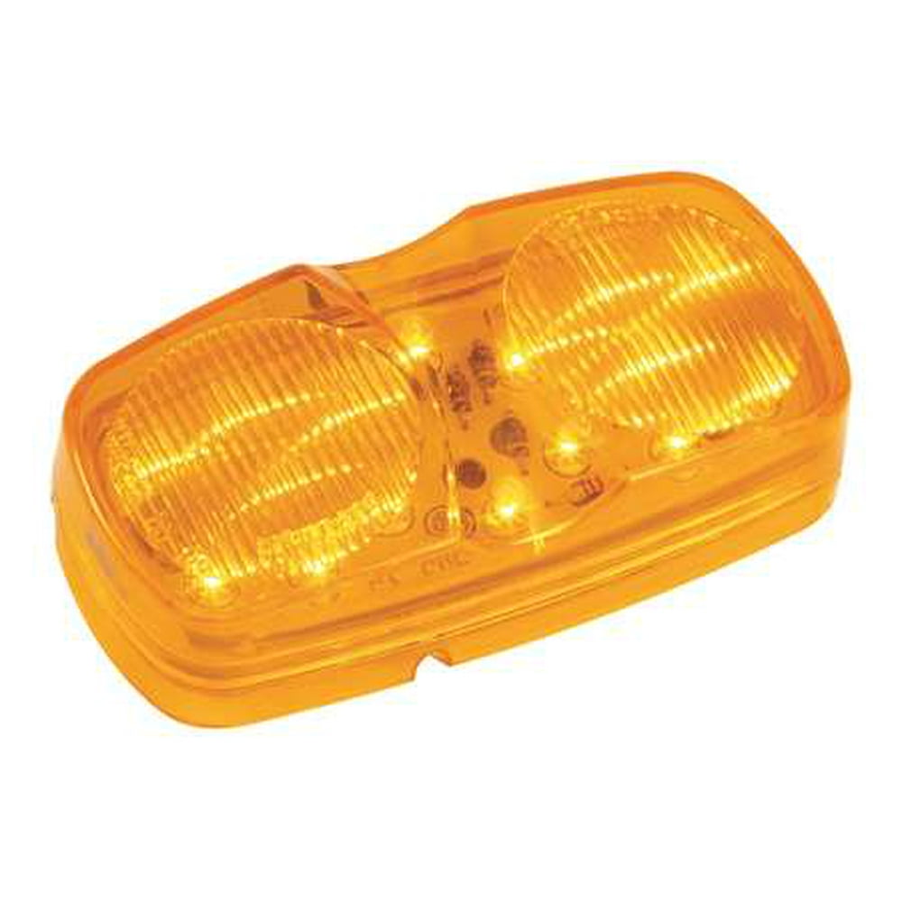 TRUCK LITE CO INC 2660A Clearance Light, LED, Amber, Rect, 4 In L