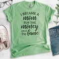 thumbnail image 2 of I Became A Mom For The Money And The Fame Shirt, Unisex Women's Shirt, Mom Shirt, Mama Shirt, Heather Apple Green, X-Small, 2 of 6