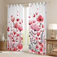 thumbnail image 2 of Erosebridal Dreamy Pink Flower Blackout Curtains Set of 2 (52x84 Each) for Kids Girls, Chic Butterfly Window Curtains, 2 of 6