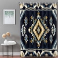 thumbnail image 3 of Bathroom Shower Curtain Ethnic Style Aztec Navaj Geometric Retro Pattern Waterproof Shower Curtains with Hooks, Abstract Art Bath Curtains Bathtub Curtain Home Decor 36x72in, 3 of 9