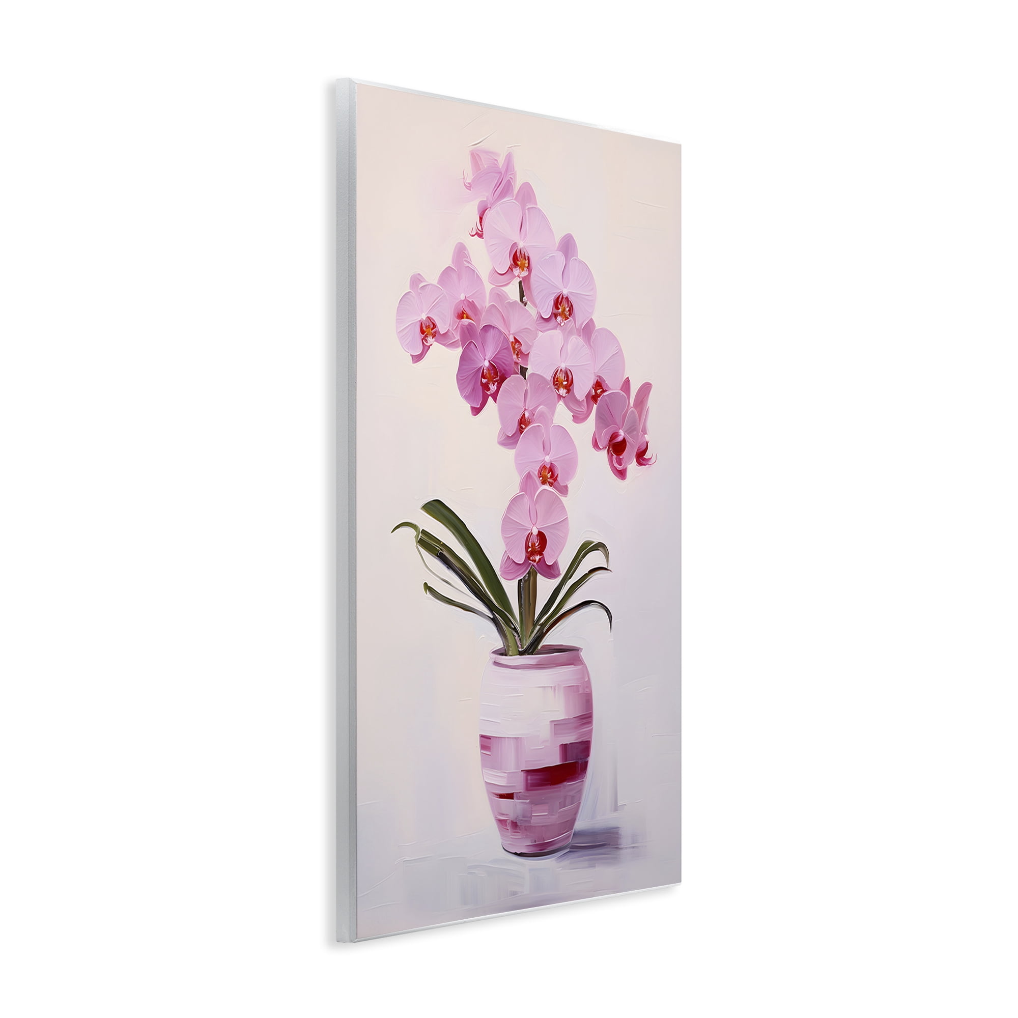 Stupell Industries Rosy Pink Orchid Botanical & Floral Painting Unframed Art Print Wall Art, 13 x 19