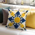 thumbnail image 7 of Yellow Blue Pioneer Flower Pillow Covers,Yellow Blue Pioneer Flower Throw Pillow Covers 20"×20" ,Living Room Sofa Couch Pillow Covers,Decorative Pillow Covers, 7 of 7