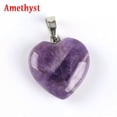 thumbnail image 2 of 20mm Natural Heart Pendant Gemstones Mixed Stone Reiki Chakra Healing Beads Gift, 2 of 3