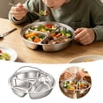 thumbnail image 1 of Outdor Divided Steamer Plate Flavor Mixing Round Plate Construction Compartment Steaming Tray For Dieters, 1 of 6