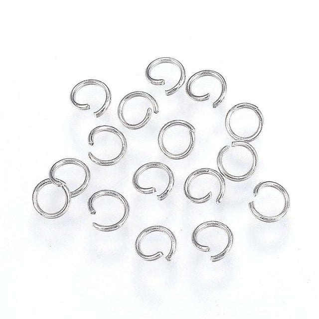 Resistant 304 Stainless Steel Open Jump Rings Round for DIY Jewelry Crafting Stainless Steel color 22 Gauge 4x0.6mm Inner Diameter: 3mm