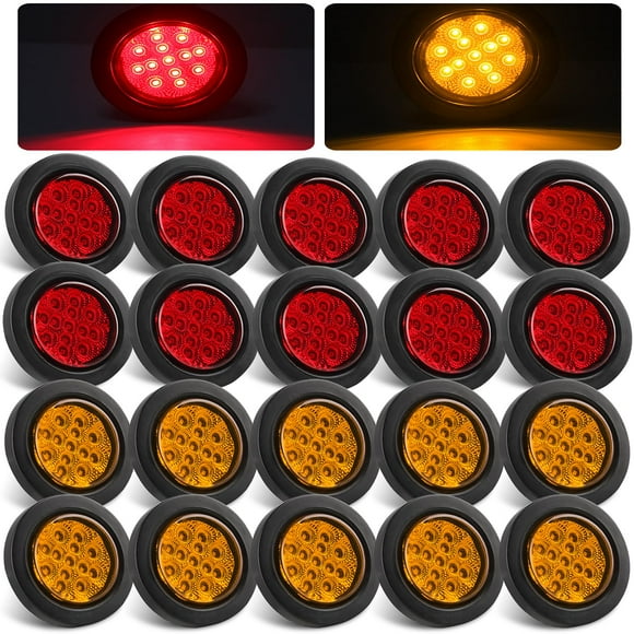 Luces indicadoras LED Konrali 2.5 redondas, 13 LED con reflectores