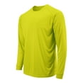 thumbnail image 2 of Paragon B12671165 Youth Long Islander Performance Long Sleeve T-Shirt, Safety Green - Large, 2 of 3
