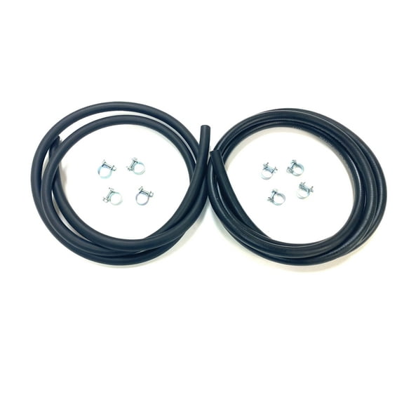 The Stop Shop Fuel Hose 30R7 5/16 Inch And 3/8 Inch I.D. 8 Feet Of Each Size With Clamps, Made In USA