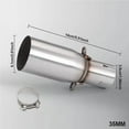 thumbnail image 2 of Motorcycle Modification Exhaust Pipe Exhaust Middle Section 28-45mm Adapter 51mm Exhaust Section non-destructive Install, 2 of 7
