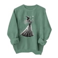 thumbnail image 2 of Trikvn Women's Vintage Witch Graphic Sweatshirts Magic Spell Pullover Tops Fall Long Sleeve Crewneck Shirts Casual Loose Fit Novelty Halloween Outerwear Jumper, 2 of 6