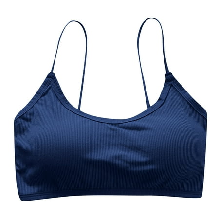 

wendunide underwear women Women Sports Bra Seamless Wireless Sport Bras For Yoga Workout Fitness Brief Push Up Crop Tops Camisoles & Tanks Blue One Size
