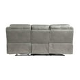 thumbnail image 4 of Lexicon Aram Faux Leather Double Reclining Sofa in Gray, 4 of 5