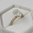 thumbnail image 3 of 3Ct Oval Cut Simulated Diamond Women's Solitaire With Accents Engagement Ring 14k Yellow Gold Plated 925 Silver For Her, 3 of 3