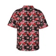 thumbnail image 4 of Xecao Rose Flowers print Hawaiian shirt - a stylish short-sleeve button-down for men, perfect for casual beach and tropical outings., 4 of 9
