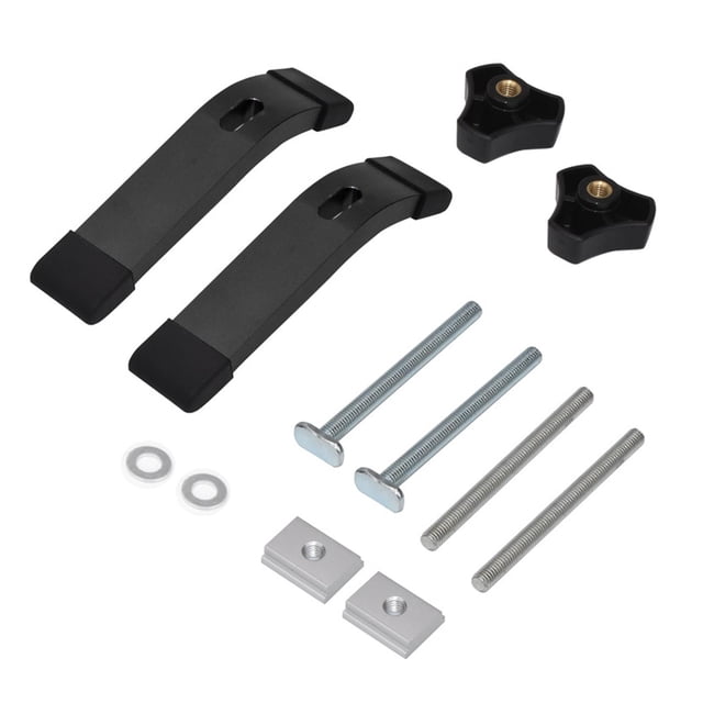 Abrazadera de sujeción para rieles en T de aleación de aluminio, ajustable, estructura simple, de acción rápida negro
