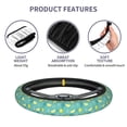 thumbnail image 6 of Elastic Steering Wheel Cover, green Cute Lemon Yellow Stretch Thickening Car Steering Wheel Cover Women Men, Steering Wheel Protector Universal 15 in, 6 of 7