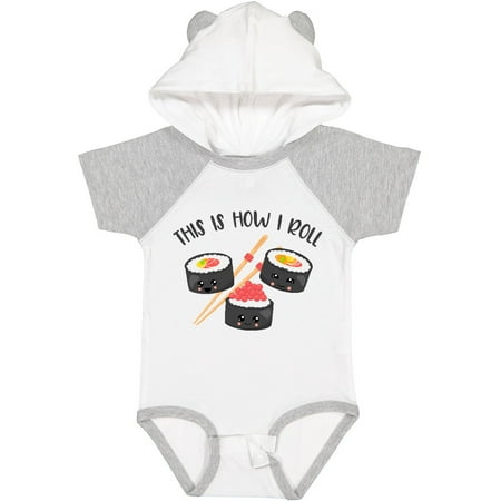 

Inktastic Kawaii How I Roll Sushi Gift Baby Boy or Baby Girl Bodysuit