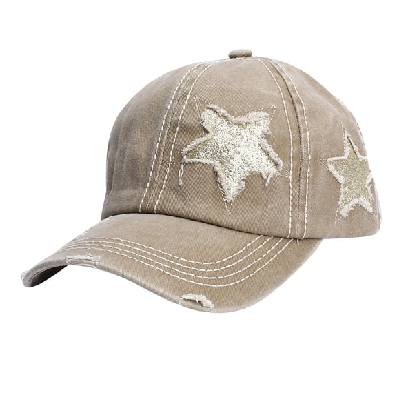 Women Comfy Star Cowboy Print Casual Outdoor Sun Baseball Cap