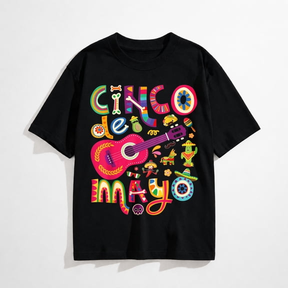 Cinco de Mayo Tee, Mexican Taco Guitar Fiesta Cinco de Mayo T-Shirt