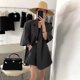 thumbnail image 1 of Recién llegado, elegante, de alta calidad, con sentido del estilo, traje profesional de calle frito, pantalones cortos de pierna ancha, traje de dos piezas para mujer de verano, 1 of 5