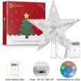 thumbnail image 5 of Arbre de Noël Étoile Led Multicolore 8.5 Pouces à Piles, 5 of 5