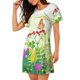 thumbnail image 2 of Easygdp Plants and Insects Camisón de manga corta para mujer, informal, estampado, 2 of 6